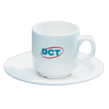 Taza de porcelana y platillo, taza de porcelana con platillo